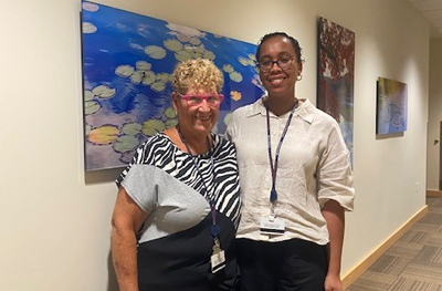 Oncology nurse navigators Margaret “Peg” Rummel, left, and Jen Jacobs.